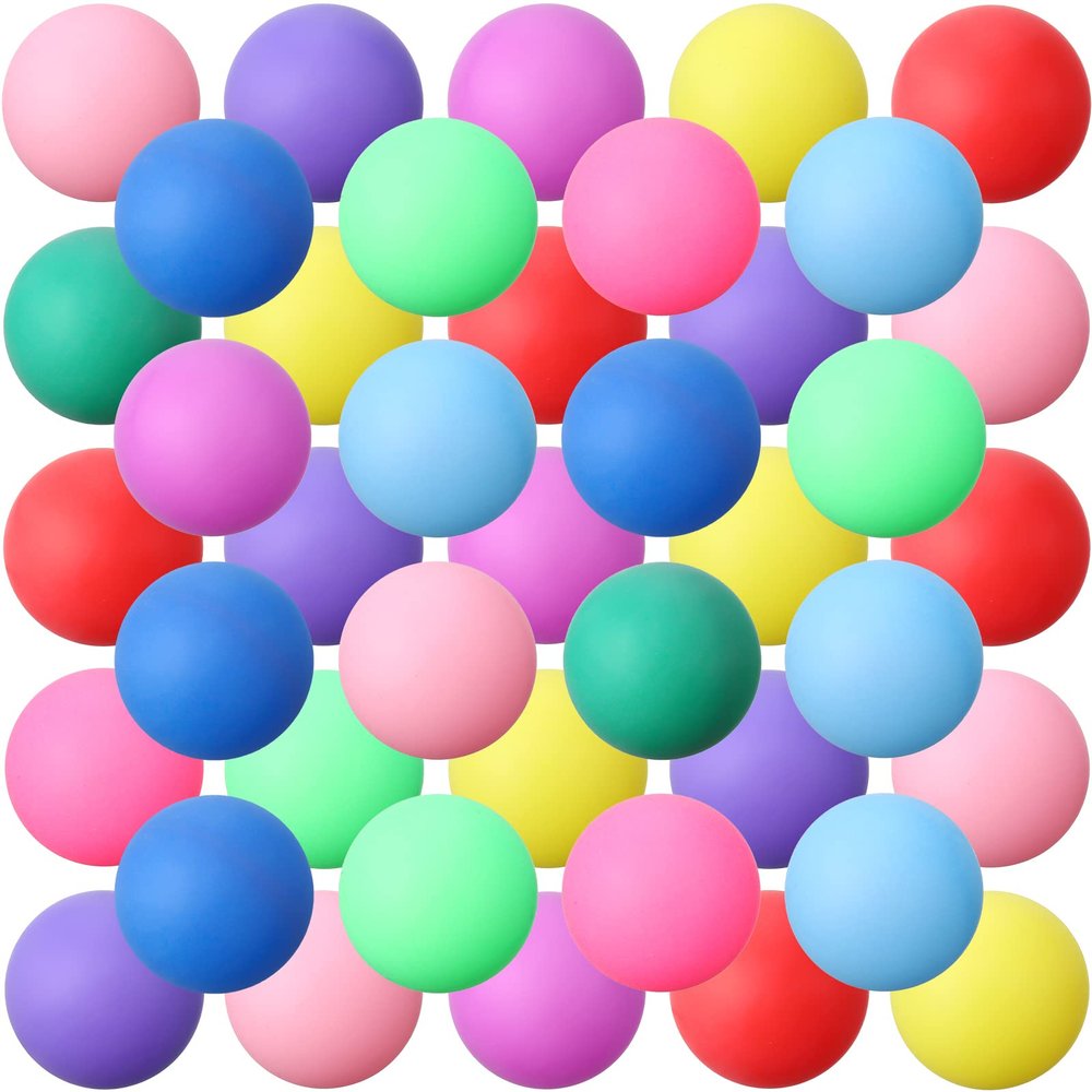 Chivao 200 Pieces Table Tennis Balls Washable Game Table Tennis Mini Plastic Balls for Pool Carnival Party Game(Colorful)