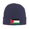 Alin-Z Palestinian Flag Cuffed Beanie for Men Women Knit Skull Cap Winter Beanie Hat Navy Blue view 2