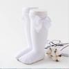 BULINGNA Toddler Infant Baby Girl Princess Bowknot Stockings Solid Color Ruffled Knee High Socks Tube School Uniform Leggings (White, 2-3T) view 4