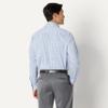 Amazon Essentials Men's Slim Fit Long Sleeve Wrinkle Resistant Stretch Dress Shirt, White Grid Check, Large view 4