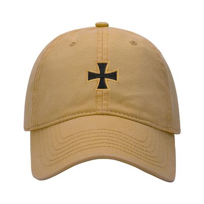 Baseball Cap Men Cross of Iron Wehrmacht Embroidered Washed Cotton Dad Hat Baseball Caps (Khaki,7 5/8)