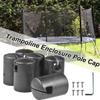 Trampoline Enclosure Pole Caps for Flat Steel Sheet Top Ring System, Durable Trampoline Pillar Rod End Caps Protector (13pcs) view 2