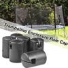 Trampoline Enclosure Pole Caps for Flat Steel Sheet Top Ring System, Durable Trampoline Pillar Rod End Caps Protector (6pcs) view 3