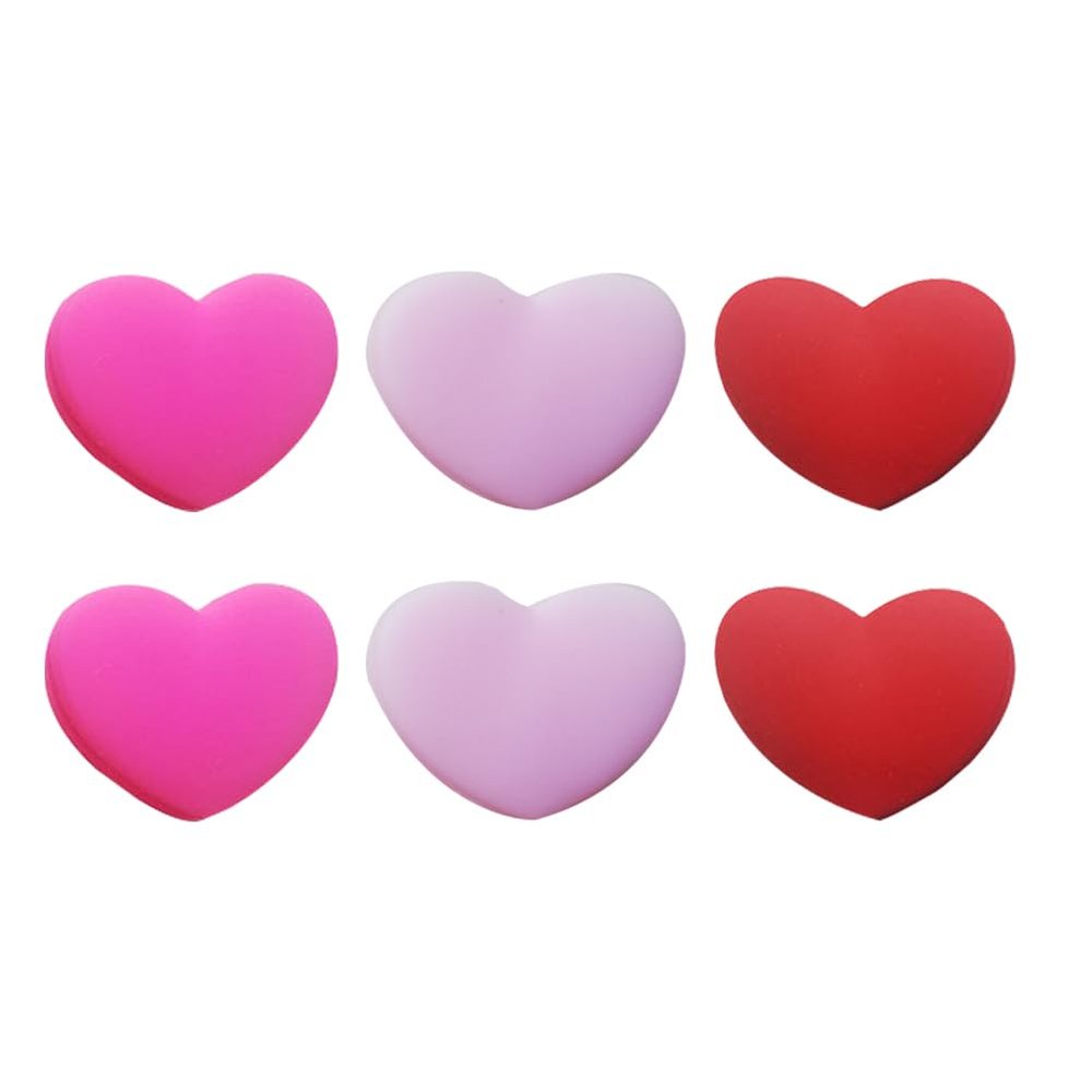 SEWACC 6Pcs Silicone Tennis Racket Vibration Dampeners Heart Shape Shock Absorbers for Tennis Racquet Stability and Vibration Reduction