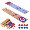 GUANGLU 3 in 1 Table Shuffleboard - Curling and Bowling Set, Portable and Foldable Family Game for Adults and Kids Indoors and Outdoors view 1