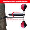Wing Chun Dummy, Portable Martial Boxing Spinning Bar, 2 Speed Balls Trainer, Adjustable Height 360 Spinning Reflex Bar, Suitable for Training Tied to Trees or Hard Objects view 3