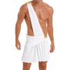 WinChang Mens Ancient Greek God Costume Halloween Cosplay Outfit Roman Toga Caesar Dress Up Nightwear White X-Large view 1