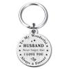 BAZLJY Husband Gift - Father's Day Keychain from Wife - Dad Key Chain for Birthday, Anniversary view 1