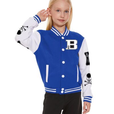 ACEFAST INC Kids Boys Girls Baseball Jacket Varsity Jacket Casual Sport Coat Cardigan Sweatshirt Uniforms Youth 2-13 Year