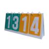 SM SunniMix 4 Digit Flip Score Scorekeeper Competition Portable Tabletop Scoreboard for Basketball Tennis Ball Badminton Baseball Sports, Yellow Green view 3