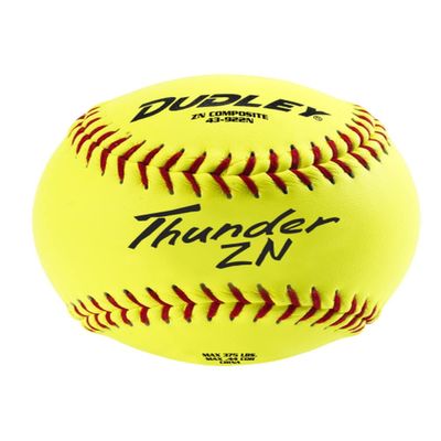 Dudley 12" Thunder ZN Composite Cover Non-Association .44/375 Slowpitch Softballs (Dozen)