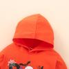 2PCS Boys Fall Clothes Set, Toddler Infant Baby Boys Dinosaur Long Sleeve Hoodie Tops Sweatsuit (d-Orange, 2-3 Years) view 2