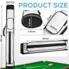 Deekin 2 x 2 Hard Oval Pool Cue Billiard Stick Carrying Case with 4 Holes and 2 Pieces Pool Chalk Cubes(White) view 2