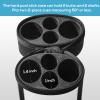 Deekin 2 x 2 Hard Oval Pool Cue Billiard Stick Carrying Case with 4 Holes and 2 Pieces Pool Chalk Cubes(White) view 4