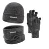 2025 3 Pieces Winter Beanie Hat, Scarf and Touchscreen Gloves Set for Men and Women,3 Pieces Winter Ski Warm Set (3) view 1