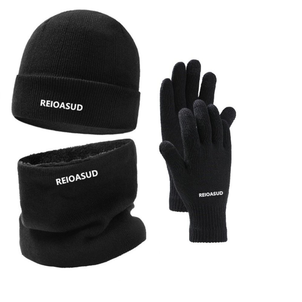 2025 3 Pieces Winter Beanie Hat, Scarf and Touchscreen Gloves Set for Men and Women,3 Pieces Winter Ski Warm Set (1)