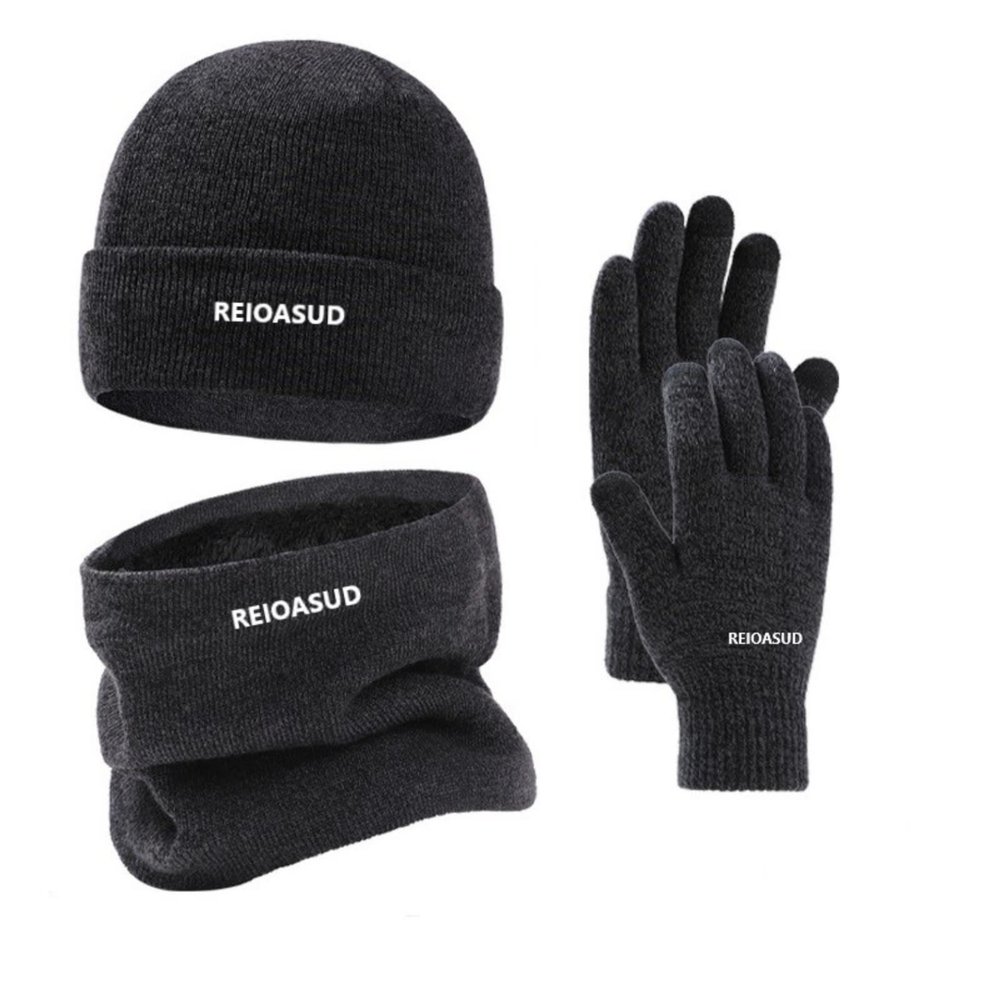 2025 3 Pieces Winter Beanie Hat, Scarf and Touchscreen Gloves Set for Men and Women,3 Pieces Winter Ski Warm Set (5)