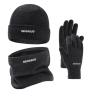 2025 3 Pieces Winter Beanie Hat, Scarf and Touchscreen Gloves Set for Men and Women,3 Pieces Winter Ski Warm Set (5) view 1
