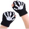 Kids Winter Gloves Kids Fingerless Warm Knitted Dark Skeleton Mitten Pairs 1/2/5 in Glow Gloves Kids Gloves & Mittens view 3
