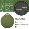 Lewtemi 2 Pcs 5 Gallon Bucket Seat 360 Degree Swivel Lid with 2" Thick Green Padded Cushion Lid with Waterproof Cover, Ideal for Winter Ice Fishing, Waterfowl Hunting, Camping and Outdoor Activities view 2