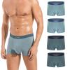 VEEAMON Mens Modal Underwear 4-Pack Boxer Briefs Comfortable Soft Trunks Underwear With Gift Box (Coral Green/Graphite Gray (4 Pack),XL) view 1