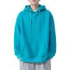 Maiyifu-GJ Men's Solid Loose Fit Pullover Hoodies Casual Athletic Hooded Sweatshirts Long Sleeve Hoodie with Kanga Pocket (Blue 1,5X-Large) view 1