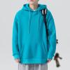 Maiyifu-GJ Men's Solid Loose Fit Pullover Hoodies Casual Athletic Hooded Sweatshirts Long Sleeve Hoodie with Kanga Pocket (Blue 1,5X-Large) view 2