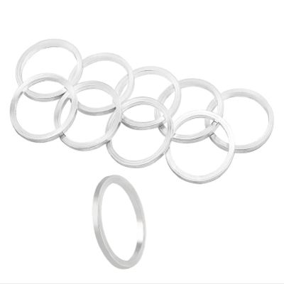 20 Pieces Bike Bottom Bracket Washer Bicycle Ultra-Light Aluminium Alloy Flywheel Hub Spacer Inner Dia. 10mm Thickness 1mm/2mm (Silver 2mm Thickness)