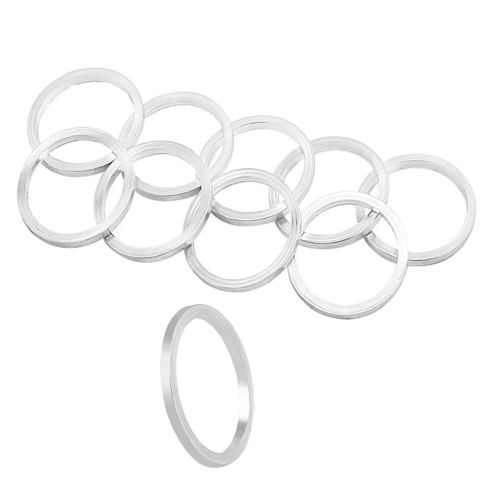 20 Pieces Bike Bottom Bracket Washer Bicycle Ultra-Light Aluminium Alloy Flywheel Hub Spacer Inner Dia. 10mm Thickness 1mm/2mm (Silver 2mm Thickness)