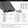 limaity 30Inch Archery Carbon Arrows Shaft ID6.2MM Spine 300 350 400 500 600 Pure Carbon Fiber DIY Hunting Target Practice Bare Arrow Shaft with Aluminium Insert Accessory (Spine 300, 24) view 2