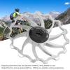 Hapivida Bike Guide Pulley, 15T Rear Derailleur Pulley Aluminum Alloy Ceramic Bearing Guide Wheel Pulley, Bicycle Guide Wheel for Road Bike, Mountain Bike, MTB, BMX(Silver) view 4