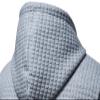 Maiyifu-GJ Men Plaid Jacquard Pullover Hoodies Hipster Lightweight Hooded Sweatshirts Long Sleeve Drawstring Hoodie Outwear (Light Grey,XX-Large) view 4