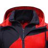Maiyifu-GJ Men's Slim Fit Zip Up Hoodie Zipper Fleece Color Block Hooded Sweatshirts Long Sleeve Lightweight Hoodies Jacket (Red,Small) view 3