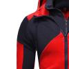 Maiyifu-GJ Men's Slim Fit Zip Up Hoodie Zipper Fleece Color Block Hooded Sweatshirts Long Sleeve Lightweight Hoodies Jacket (Red,Small) view 4