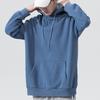 Maiyifu-GJ Men's Solid Loose Fit Pullover Hoodies Casual Athletic Hooded Sweatshirts Long Sleeve Hoodie with Kanga Pocket (Blue 2,Large) view 3