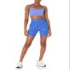 Amazon Essentials Women's Active Sculpt Moisture-Wicking High Waist Biker Shorts with Pockets, Multicolor Marble, Medium view 4