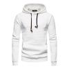 Maiyifu-GJ Men Plaid Jacquard Pullover Hoodies Hipster Lightweight Hooded Sweatshirts Long Sleeve Drawstring Hoodie Outwear (White,Small) view 1