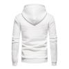Maiyifu-GJ Men Plaid Jacquard Pullover Hoodies Hipster Lightweight Hooded Sweatshirts Long Sleeve Drawstring Hoodie Outwear (White,Small) view 3