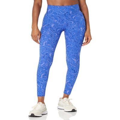 Amazon Essentials Women's Active Sculpt Workout High Rise Full Length Leggings with Pockets (Available in Plus Size), Multicolor Marble, X-Large