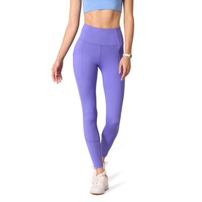 Amazon Essentials Women's Active Sculpt Workout High Rise Full Length Leggings with Pockets (Available in Plus Size), Purple, Medium