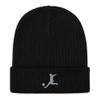 Soccer Beanie, Embroidered Ribbed Knit Beanie, Soccer Beanie for Men, Soccer Gifts for Team, Coach, Players. Black view 1