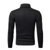 Maiyifu-GJ Mens Basic Fleece Turtleneck Pullover Top Solid Slim Fit Long Sleeve Thermal T-Shirts Casual Lightweight Sweaters (Black,Medium) view 2