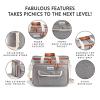 Foundry by Fit + Fresh Soft Insulated Leakproof Cooler Bag - Picnic, Travel, Camping, Portable Large Soft Sided Cooler - Grey view 2