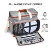 Foundry by Fit + Fresh Soft Insulated Leakproof Cooler Bag - Picnic, Travel, Camping, Portable Large Soft Sided Cooler - Grey view 3