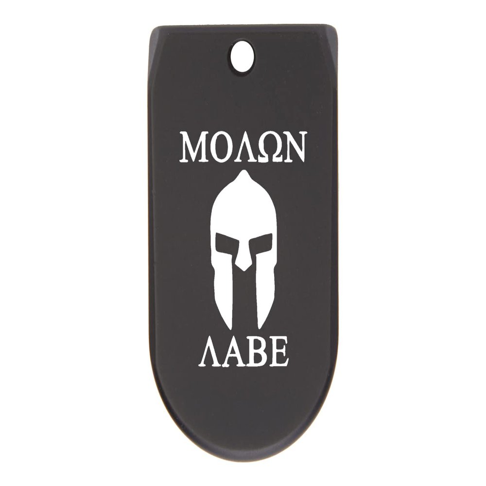 NDZ Performance Magazine Base Plate Finger Extension for Sig Sauer P365X P365 XL 9MM Laser Engraved Anodized Aluminum in Black - Molon Labe Helmet 2