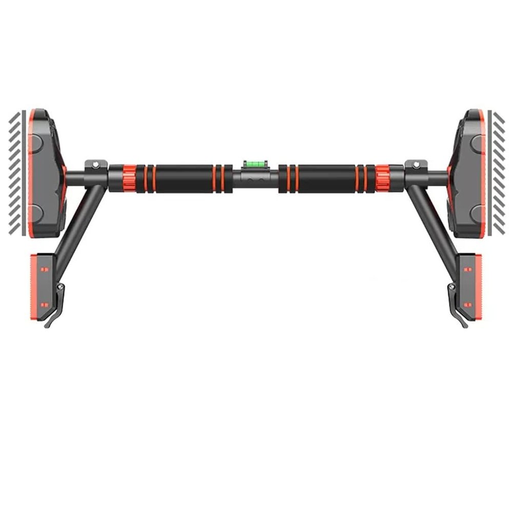 BCPPO Chin Up Bar Door Frame Pull Up Bar, Strength Training Fitness Horizontal Bar with 4 Non-Slip Bases, 80-160CM Adjustable (Size : 80-105CM)