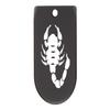 NDZ Performance Magazine Base Plate Finger Extension for Sig Sauer P365X P365 XL 9MM Laser Engraved Anodized Aluminum in Black - Scorpion view 1