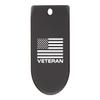 NDZ Performance Magazine Base Plate Finger Extension for Sig Sauer P365X P365 XL 9MM Laser Engraved Anodized Aluminum in Black - US Flag Veteran Text Bold view 1