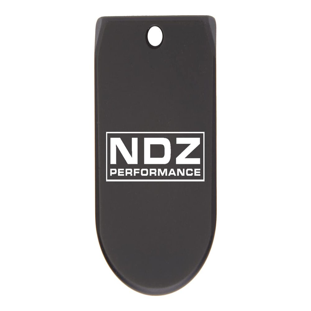 NDZ Performance Magazine Base Plate Finger Extension for Sig Sauer P365X P365 XL 9MM Laser Engraved Anodized Aluminum in Black Logo