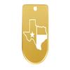 NDZ Performance Magazine Base Plate Finger Extension for Sig Sauer P365X P365 XL 9MM Laser Engraved Anodized Aluminum in Gold - Texas State Outline Flag view 1